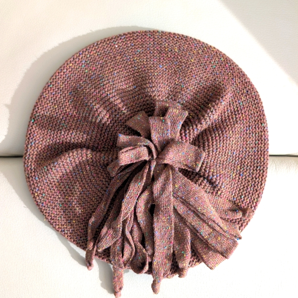 Elegant Brown 100% Cotton Italian Knit Women's Hat
